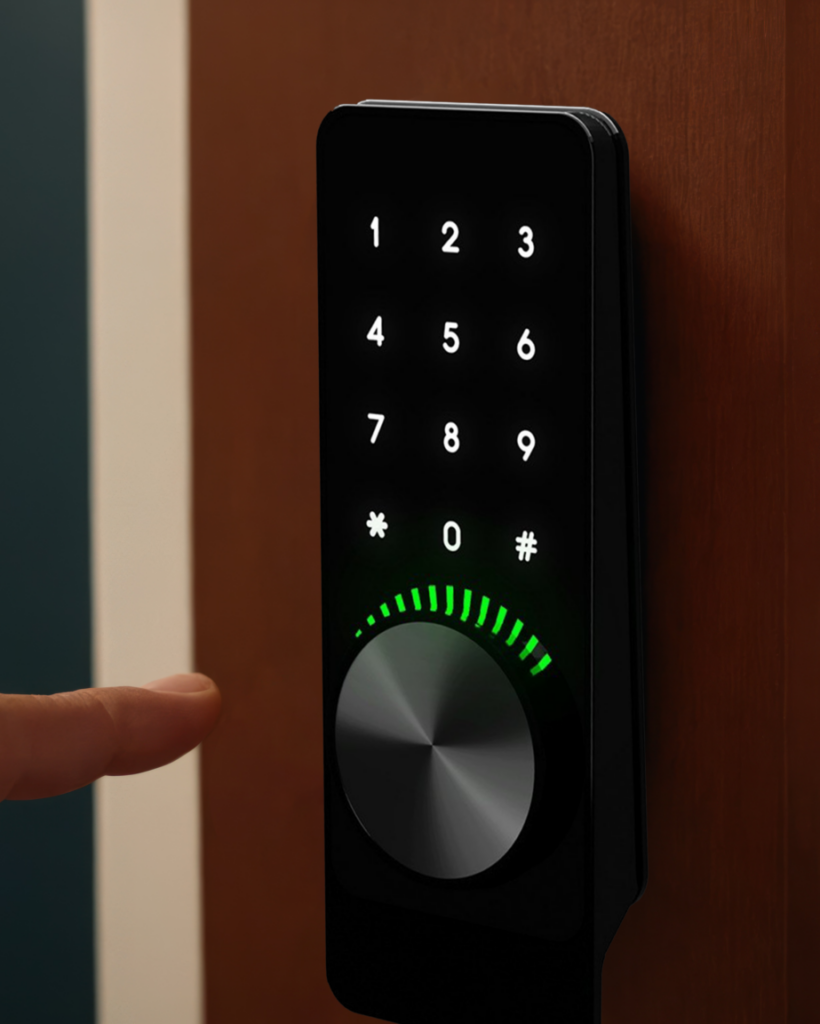 electronic-door-smart-lock-room-closeup